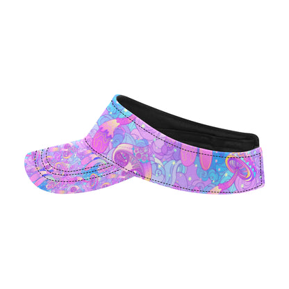 Psychedelic Trippy Mushroom Print Unisex Sun Visor