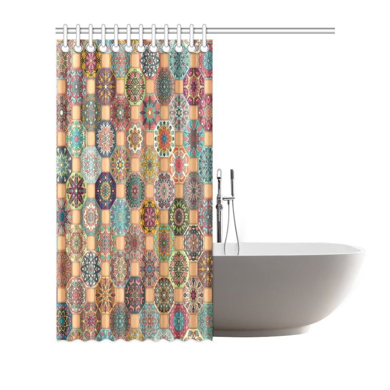 Boho Pattern Print Design 07 Shower Curtain