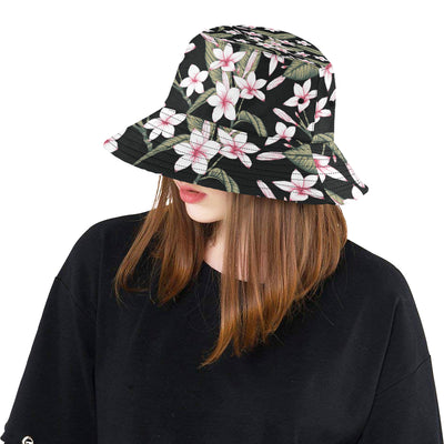 Plumeria Pattern Print Design PM021 Unisex Bucket Hat