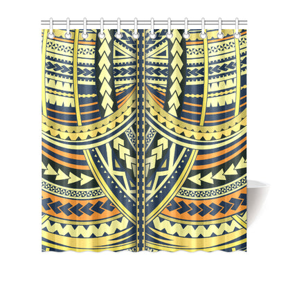 Polynesian Tattoo Print Shower Curtain