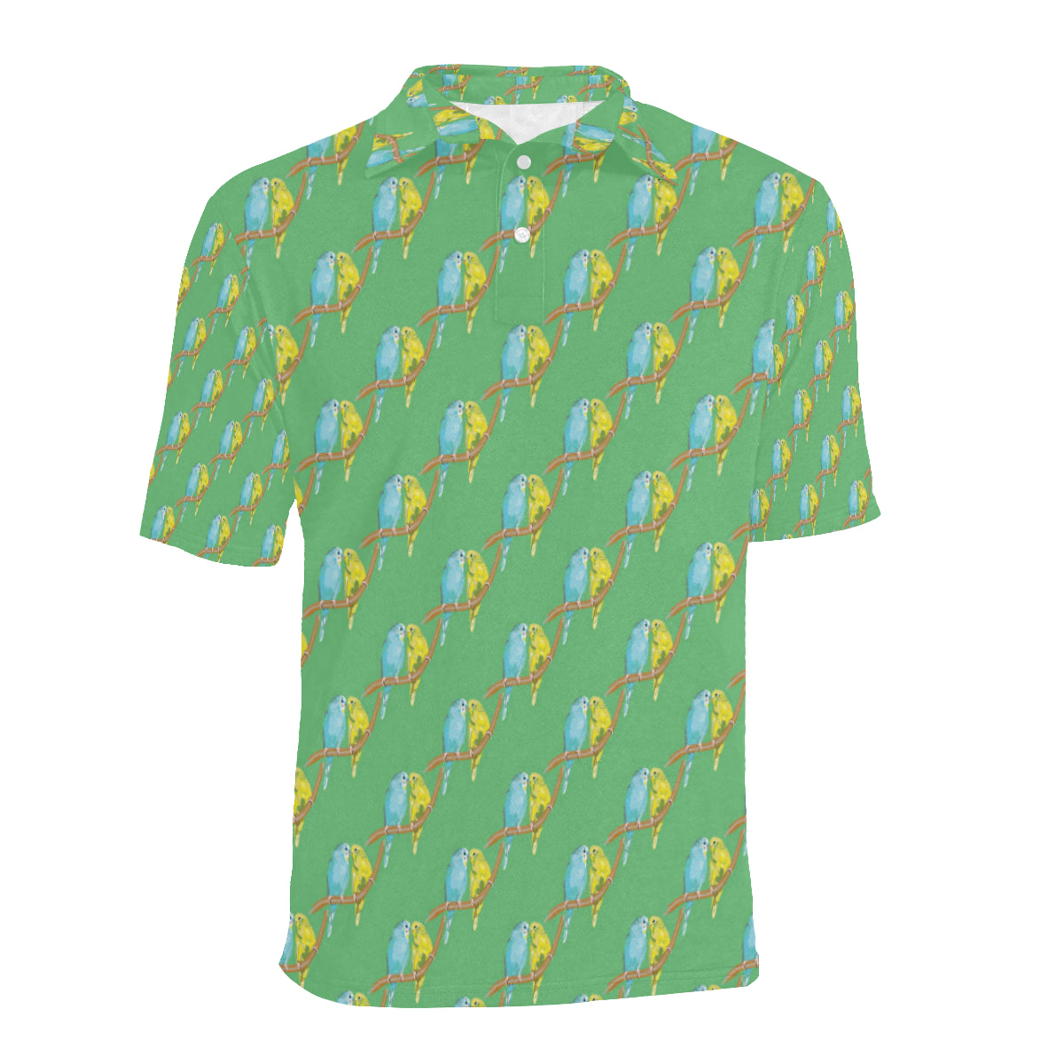 Budgerigar Pattern Print Design 01 Men Polo Shirt