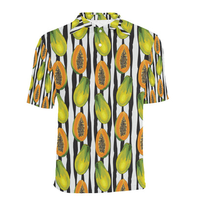 Papaya Pattern Print Design PP01 Men Polo Shirt