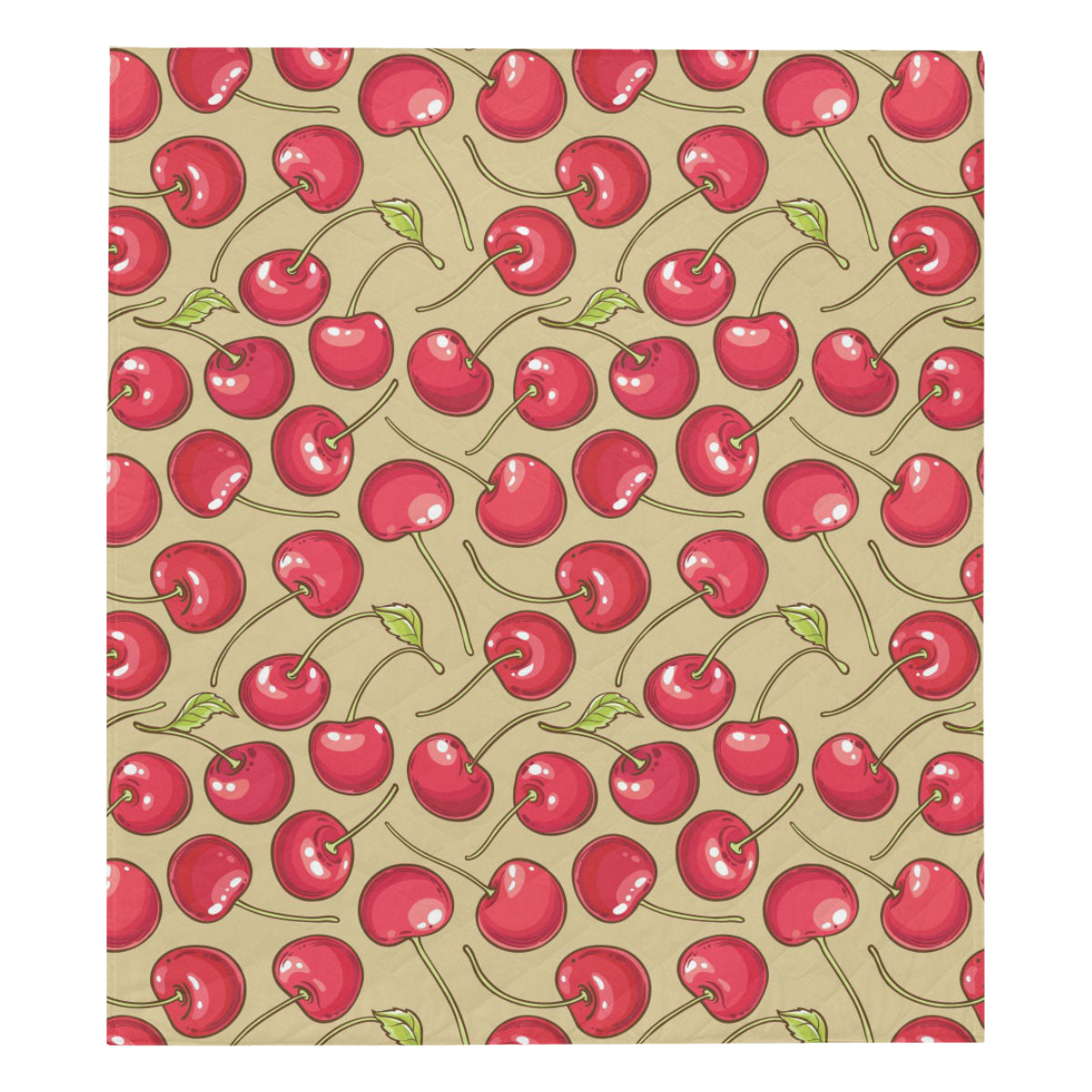 Cherry Pattern Print Design CH05 Premium Quilt