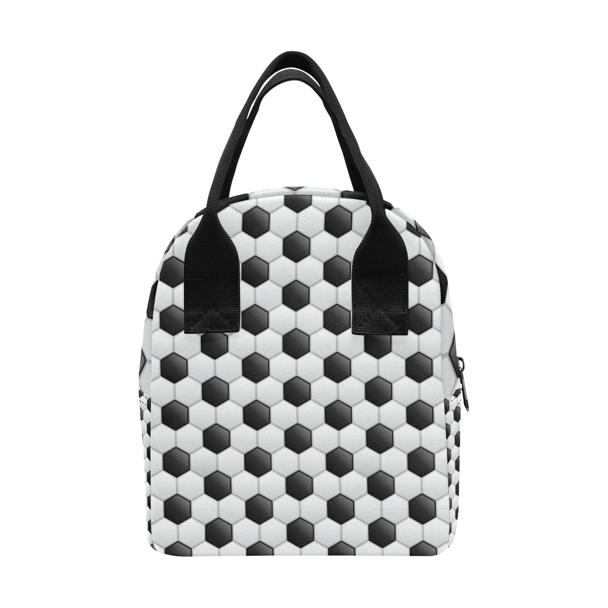 Soccer Ball Texture Print Pattern Insulated Lunch Bag