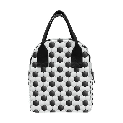 Soccer Ball Texture Print Pattern Insulated Lunch Bag