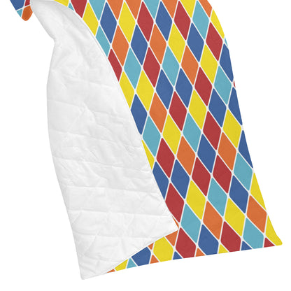 Harlequin Pattern Print Design 01 Premium Quilt