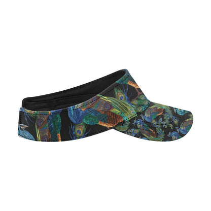 Peacock Pattern Print Design A04 Unisex Sun Visor