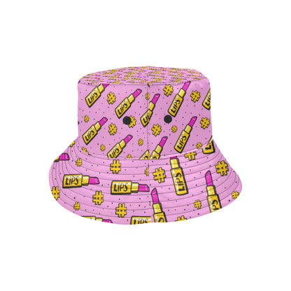 Lipstick Pattern Print Design LT03 Unisex Bucket Hat