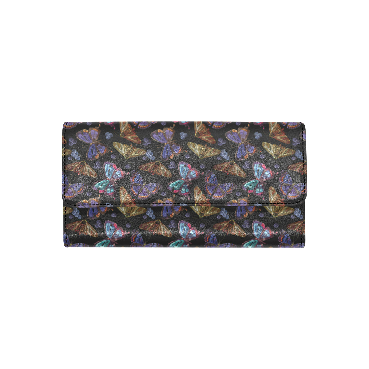 Butterfly Pattern Print Design 013 Women's Trifold Wallet
