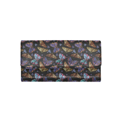 Butterfly Pattern Print Design 013 Women's Trifold Wallet