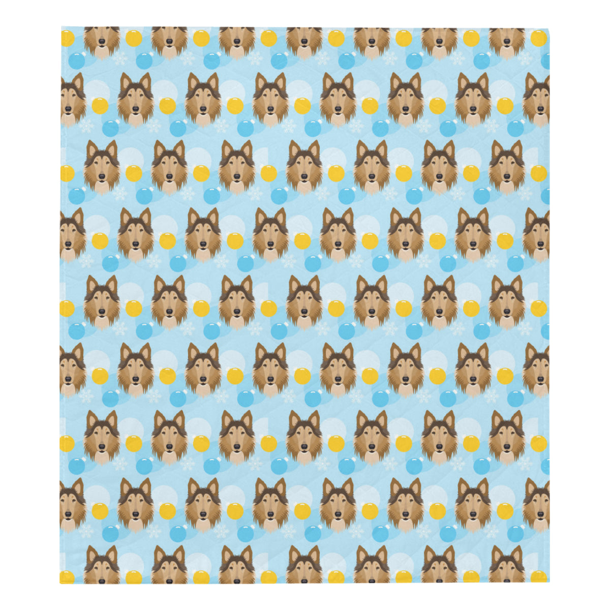 Collies Pattern Print Design 02 Premium Quilt