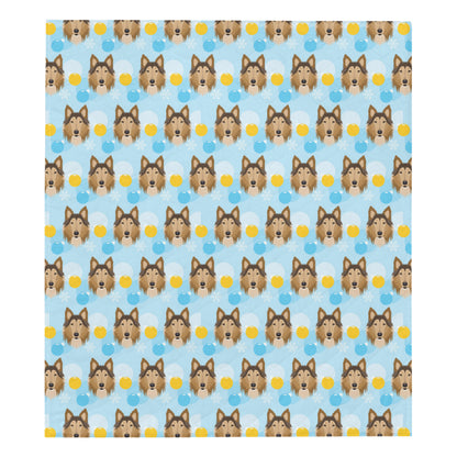 Collies Pattern Print Design 02 Premium Quilt