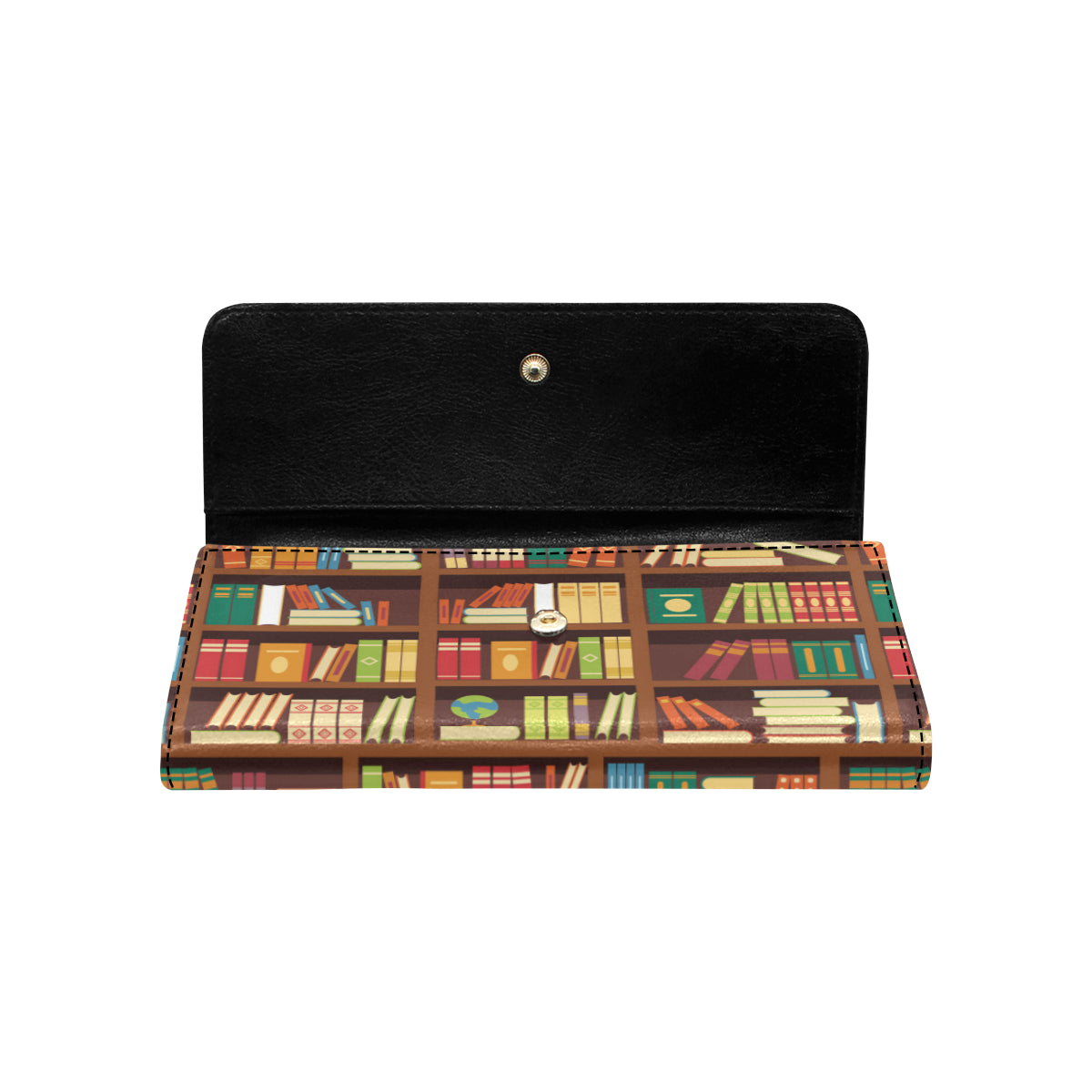 Book Pattern Print Design 06 Women's Trifold Wallet