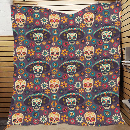 sugar skull Maxican Pattern Premium Quilt