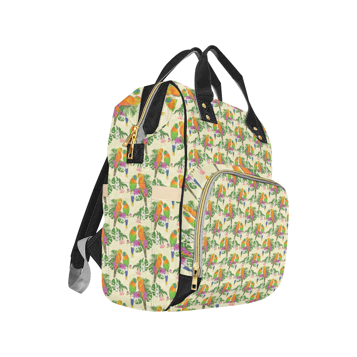 Conures Pattern Print Design 02 Diaper Bag Backpack