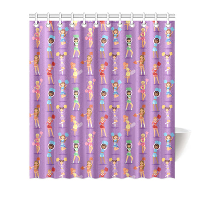 Cheerleader Pattern Print Design 02 Shower Curtain