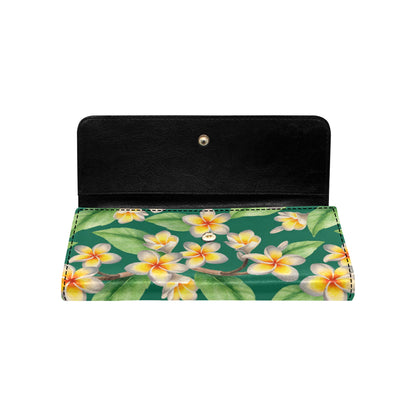 Plumeria Pattern Print Design PM07 Women's Trifold Wallet