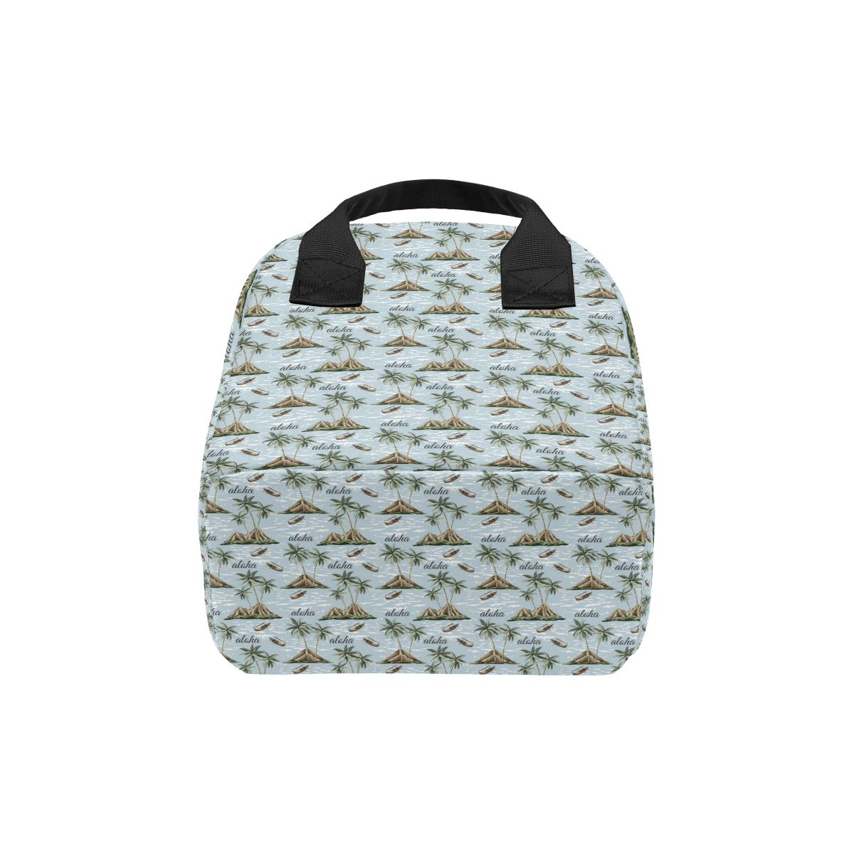 Aloha Hawaii island Design Themed Print Insulated Lunch Bag