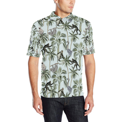 Rainforest Pattern Print Design RF04 Men Polo Shirt