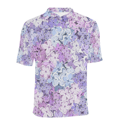 Lilac Pattern Print Design LI01 Men Polo Shirt