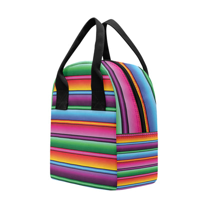 Mexican Blanket Colorful Print Pattern Insulated Lunch Bag