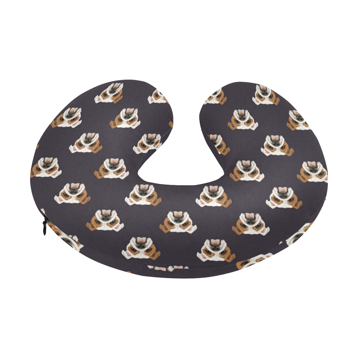 Bulldogs Pattern Print Design 03 U-Shaped Travel Neck Pillow