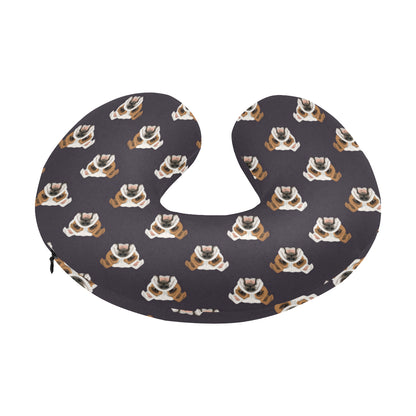 Bulldogs Pattern Print Design 03 U-Shaped Travel Neck Pillow
