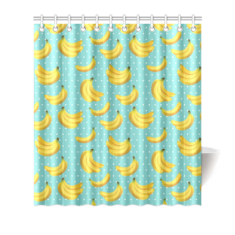 Banana Pattern Print Design BA02 Shower Curtain