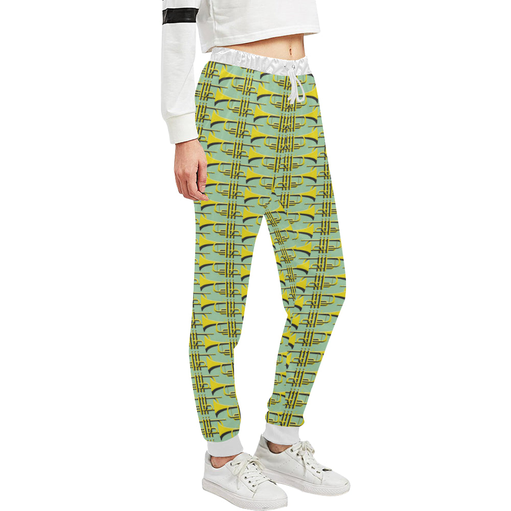 Trumpet Vintage Design Print Unisex Sweatpants