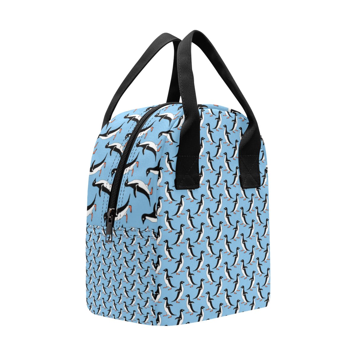 Penguin Dance Pattern Insulated Lunch Bag