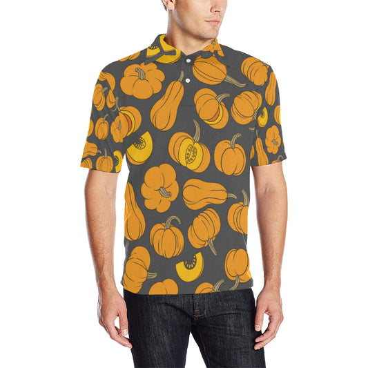 Pumpkin Pattern Print Design A03 Men Polo Shirt