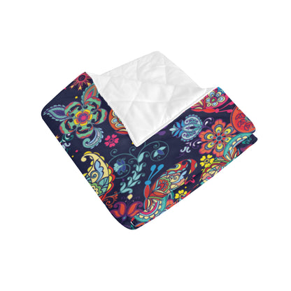 Paisley Boho Pattern Print Design A06 Premium Quilt