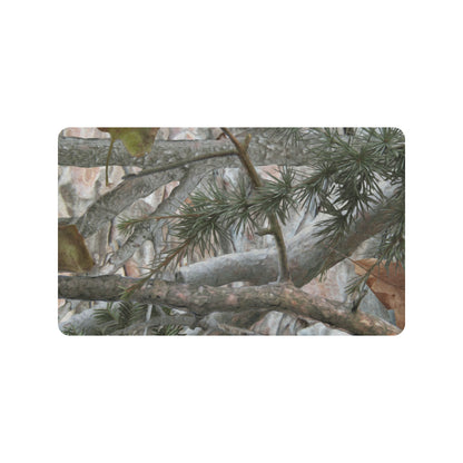 Camo Realistic Tree Forest Pattern Rubber Doormat