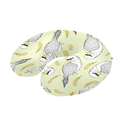 Parakeet Pattern Print Design A03 U-Shaped Travel Neck Pillow