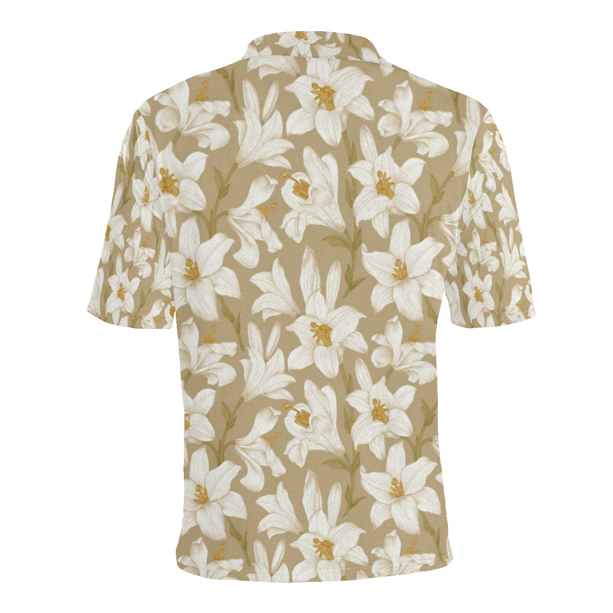 Lily Pattern Print Design LY07 Men Polo Shirt