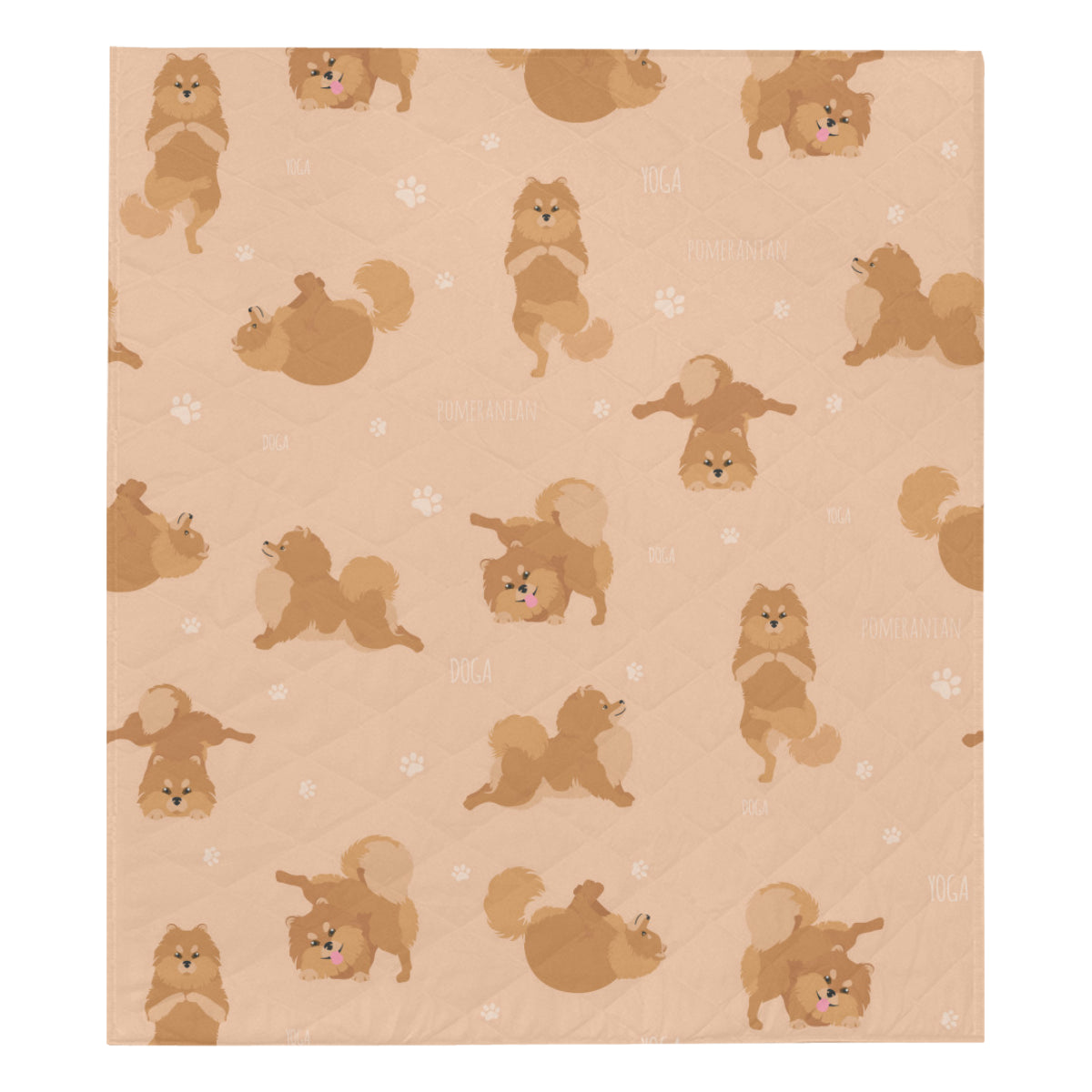 Pomeranians Pattern Print Design A06 Premium Quilt