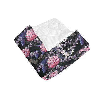 Hydrangea Pattern Print Design HD04 Premium Quilt