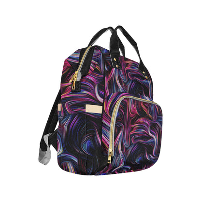Liquid Pattern Print Design 01 Diaper Bag Backpack