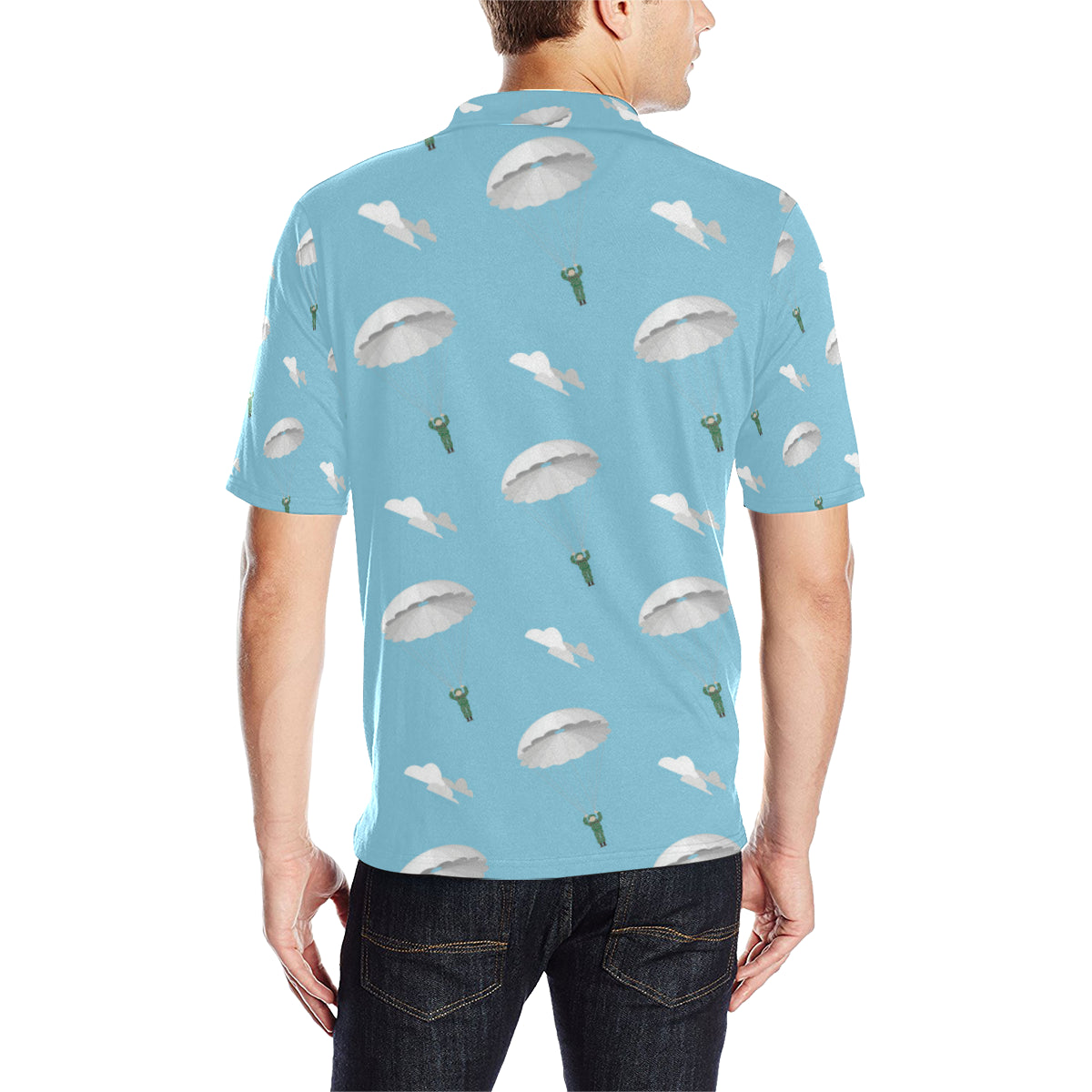 Paratrooper Pattern Print Design A02 Men Polo Shirt