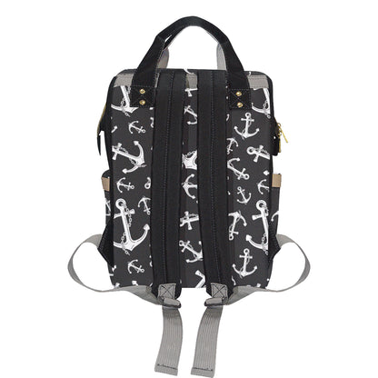 Anchor Black White Diaper Bag Backpack