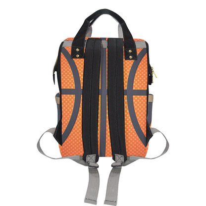 Basketball Texture Print Pattern Diaper Bag Backpack