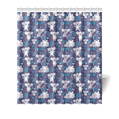 Koala Cute Themed Design Print Shower Curtain