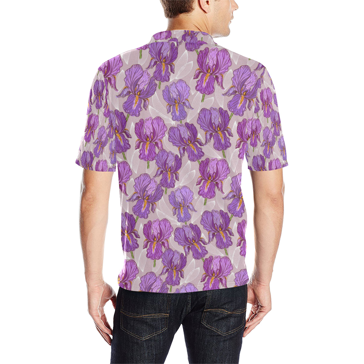 Iris Pattern Print Design IR05 Men Polo Shirt