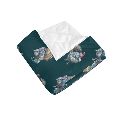 Turkey Pattern Print Design 03 Premium Quilt