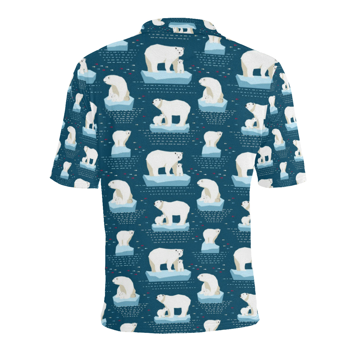 Polar Bear Pattern Print Design PB02 Men Polo Shirt