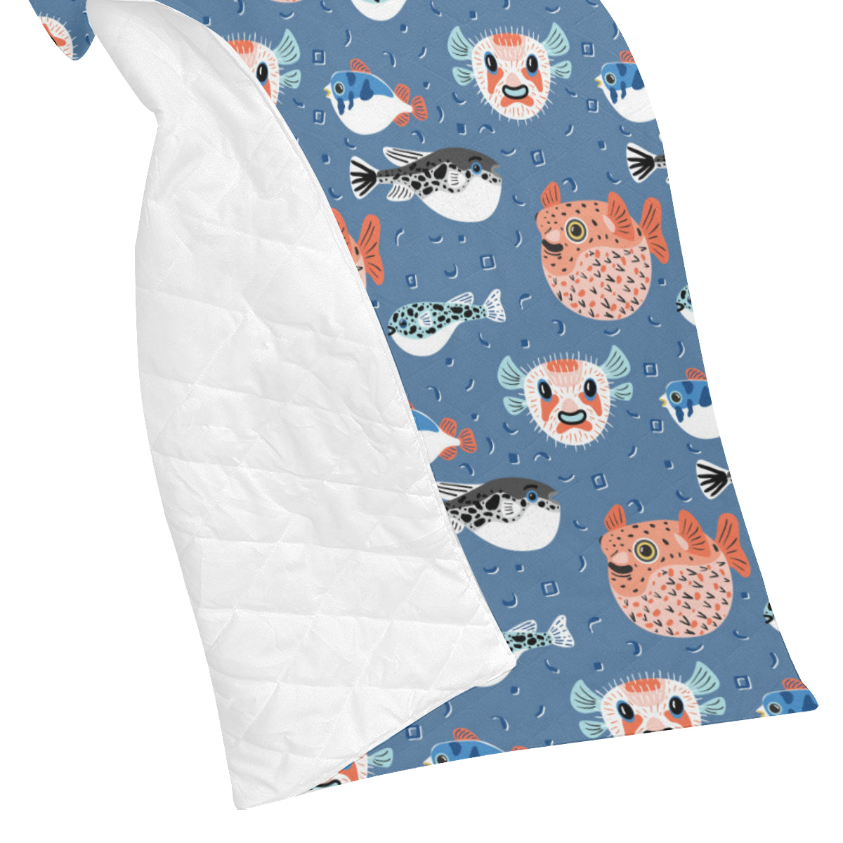 Fugu Pattern Print Design 02 Premium Quilt