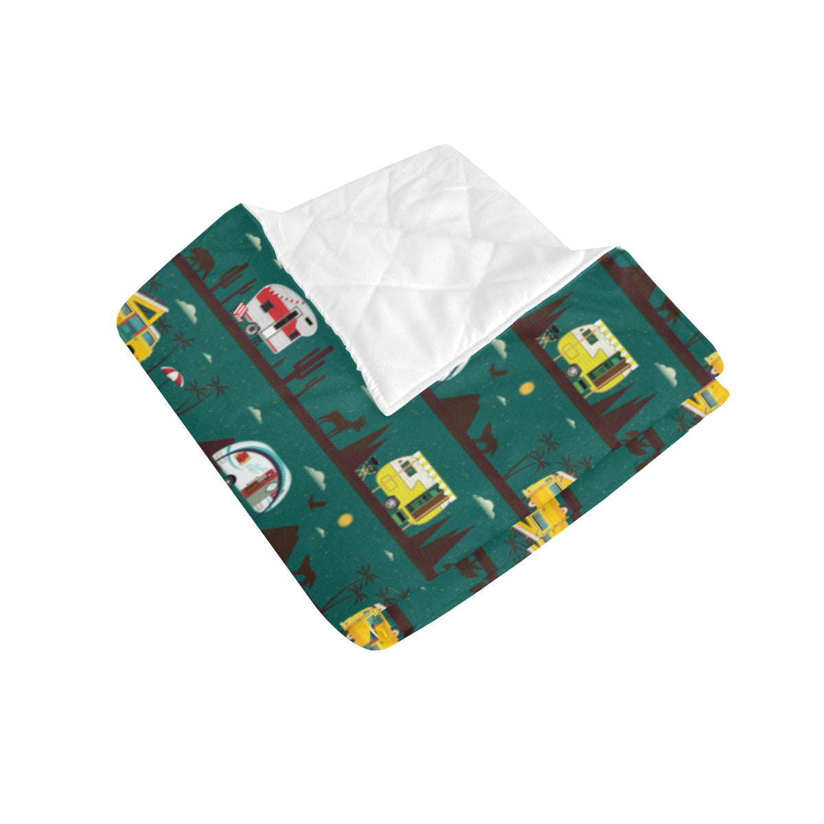 Camper Pattern Print Design 05 Premium Quilt