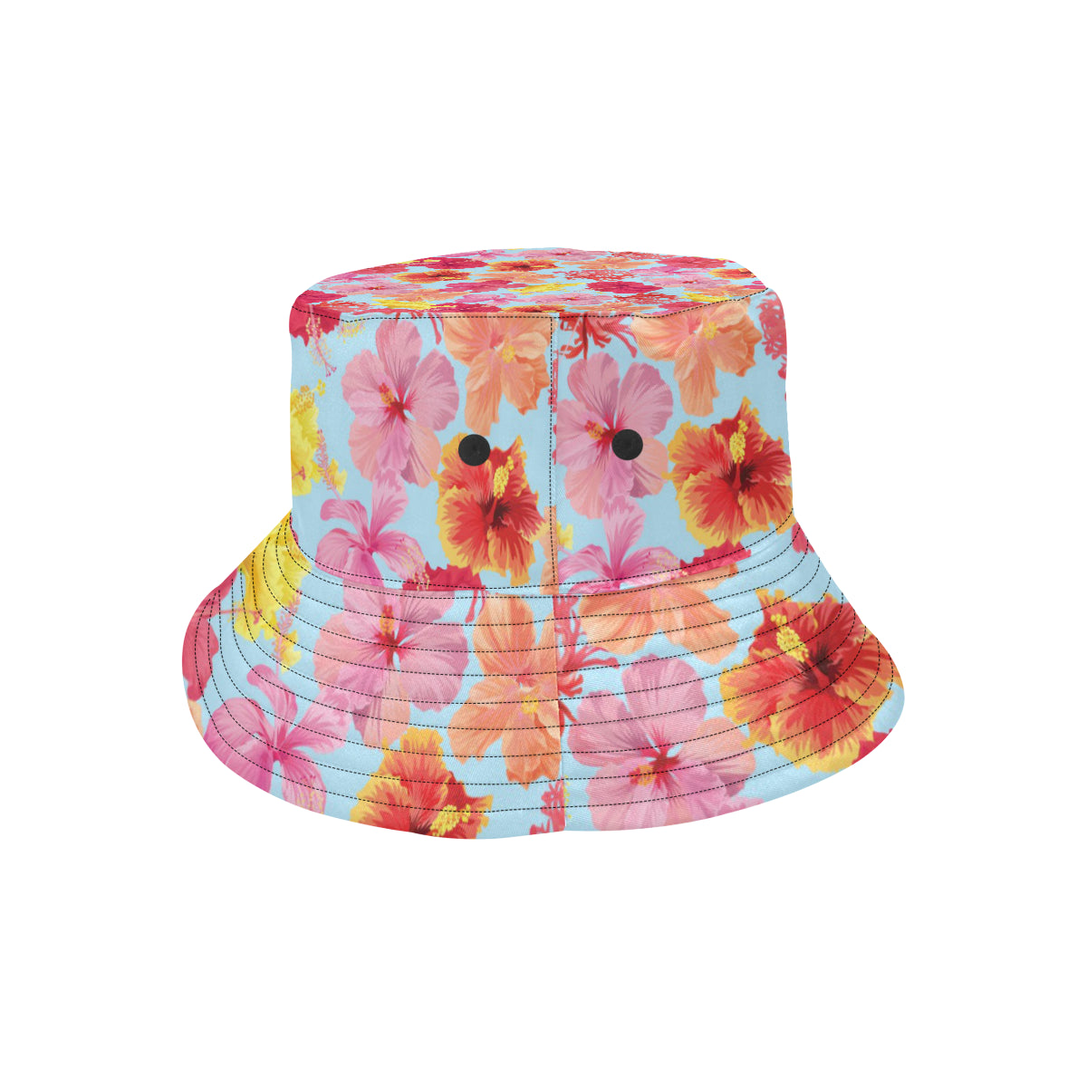 Hibiscus Pattern Print Design HB020 Unisex Bucket Hat