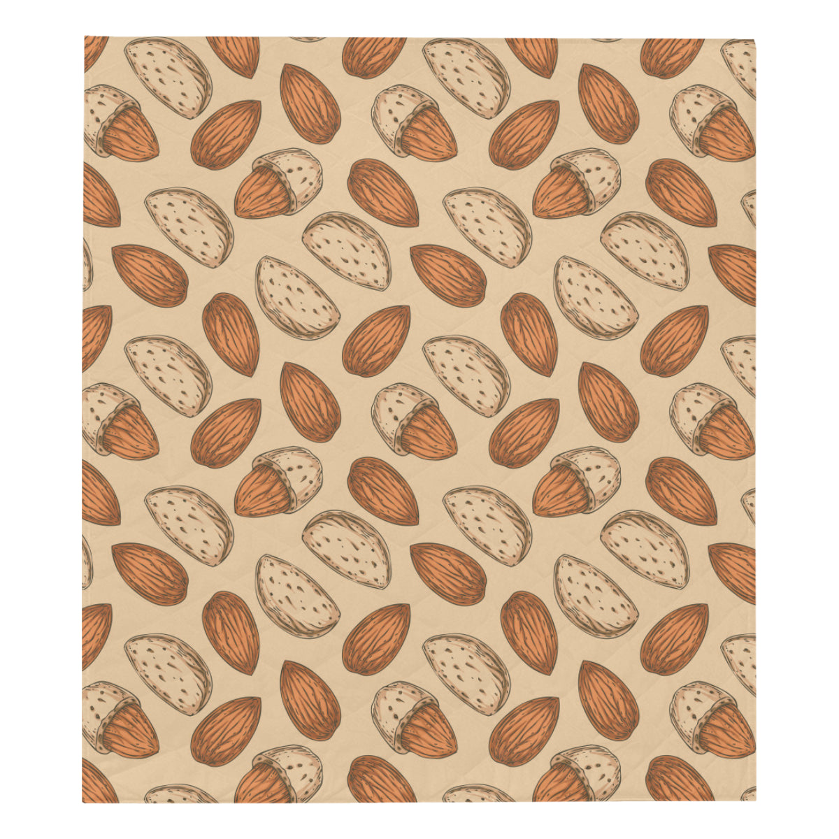 Almond Pattern Print Design 04 Premium Quilt
