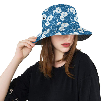 Hibiscus Pattern Print Design HB03 Unisex Bucket Hat